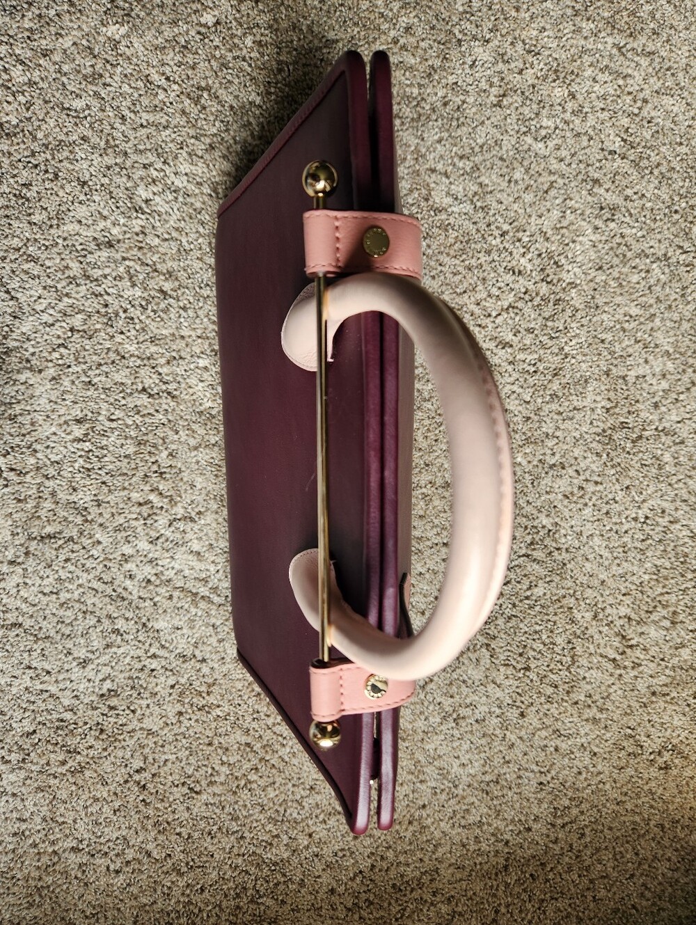 Strathberry Midi Tote - Full Set - Like New (Tri Color Burgundy/Pink/Rose) - Picture 7 of 14